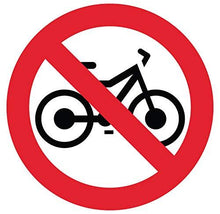 Autocollant Stickers Interdit au vélo Diamètre 8x8cm - supstick.fr