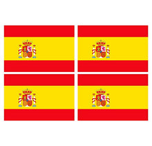 Supstick Lot de 4 Autocollants Stickers Drapeau de Pays Nation Espagne Format 12x8cm