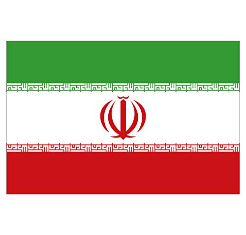 Supstick Lot de 8 Autocollants Stickers Drapeau de Pays Nation Iran Format 3x2cm