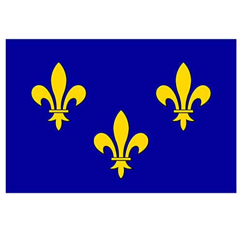 Panneau Rigide Format 15x10cm Drapeau de département région française ile de France épaisseur 3mm