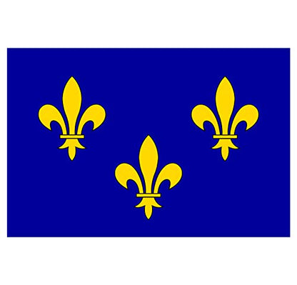 Panneau Rigide Format 18x12cm Drapeau de département région française ile de France épaisseur 3mm
