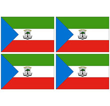 Supstick Lot de 4 Autocollants Stickers Drapeau de Pays Nation guinée equatorienne Format 12x8cm