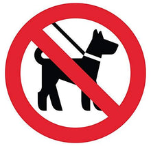 Autocollant Stickers Interdit de Promener Les Animaux Diamètre 20x20cm - supstick.fr