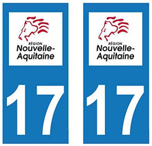 supstick 2 STICKERS AUTOCOLLANT PLAQUE IMMATRICULATION DEPT 17 Nouvelle-Aquitaine format rectangulaire - supstick.fr