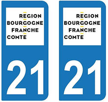 supstick 2 STICKERS AUTOCOLLANT PLAQUE IMMATRICULATION DEPT 21 region Bourgogne-Franche-Comté - supstick.fr