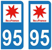 supstick 2 STICKERS AUTOCOLLANT PLAQUE IMMATRICULATION DEPT 95 region Île-de-France - supstick.fr