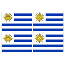 Supstick Lot de 4 Autocollants Stickers Drapeau de Pays Nation Uruguay Format 12x8cm