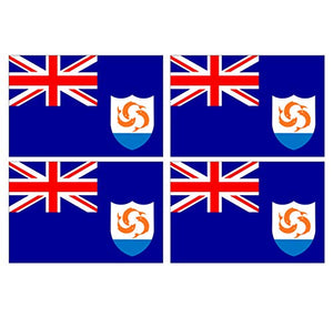 Supstick Lot de 4 Autocollants Stickers Drapeau de Pays Nation Anguilla Format 12x8cm