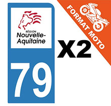Supstick 2 Stickers Autocollants Plaques Immatriculation Moto Dept 79 Nouvelle Aquitaine Bleu Clair 1 Angle Arrondi