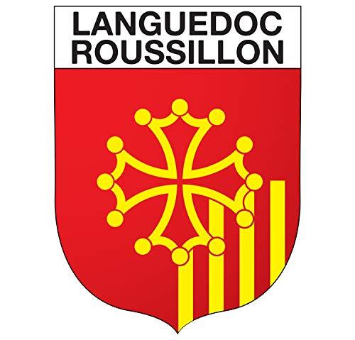 Supstick Autocollant Stickers Blason de région département Languedoc Roussillon Format 10x8cm - supstick.fr