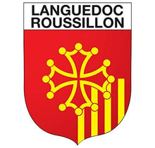Supstick Autocollant Stickers Blason de région département Languedoc Roussillon Format 10x8cm - supstick.fr