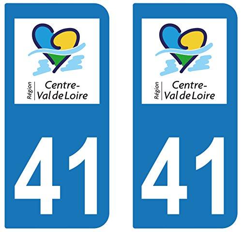 supstick 2 STICKERS AUTOCOLLANT PLAQUE IMMATRICULATION DEPT 41 region Centre-Val de Loire - supstick.fr