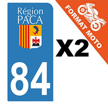 Supstick 2 Stickers Autocollants Plaques Immatriculation Moto Dept 84 Paca Bleu Clair 1 Angle Arrondi