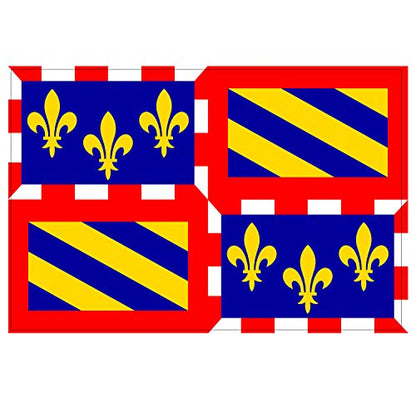 Panneau Rigide Format 15x10cm Drapeau de département région française Bourgogne épaisseur 3mm