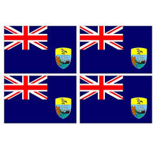 Supstick Lot de 4 Autocollants Stickers Drapeau de Pays Nation Saint-hélène Format 12x8cm