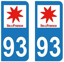 supstick 2 STICKERS AUTOCOLLANT PLAQUE IMMATRICULATION DEPT 93 Région île-de-France - supstick.fr