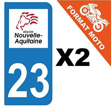 supstick 2 Stickers Autocollant Plaque IMMATRICULATION Moto DEPT 23 Nouvelle-Aquitaine - supstick.fr