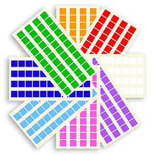 Gommettes Autocollantses carrés 30mm - 3000 étiquettes - scrapbooking, album photo, livres, agenda, loisir créatif