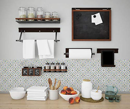 Lot de 20 Adhésif Carrelage - décoration de carreaux - 20 pièces plastifié en mat - carreau grey - format 25x25cm par pièce