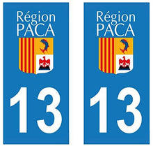 supstick 2 STICKERS AUTOCOLLANT PLAQUE IMMATRICULATION DEPT 13 Provence-Alpes-Côte d’Azur format rectangulaire - supstick.fr