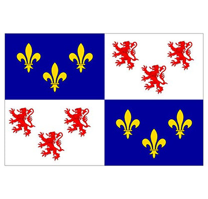 Panneau Rigide Format 18x12cm Drapeau de département région française Haut de France épaisseur 3mm
