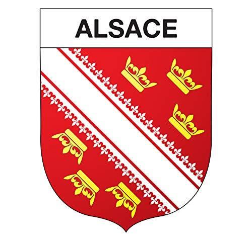 Supstick Autocollant Stickers Blason de région département Alsace Format 10x8cm - supstick.fr