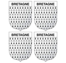 Supstick Lot de 4 Autocollants Stickers Blason de région département Bretagne Format 5x4cm - supstick.fr