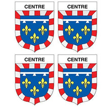 Supstick Lot de 4 Autocollants Stickers Blason de région département Centre Format 5x4cm - supstick.fr