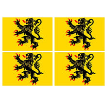 Supstick Lot de 4 Autocollants Stickers Drapeau de département région française Haut de France Nord Pas de Calais Format 12x8cm