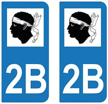 supstick 2 STICKERS AUTOCOLLANT PLAQUE IMMATRICULATION DEPT 2B Corse - supstick.fr