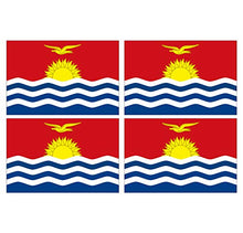 Supstick Lot de 4 Autocollants Stickers Drapeau de Pays Nation Kiribati Format 12x8cm