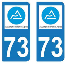 supstick 2 Stickers Autocollant Plaque IMMATRICULATION DEPT 73 Auvergne-Rhône-Alpes - supstick.fr