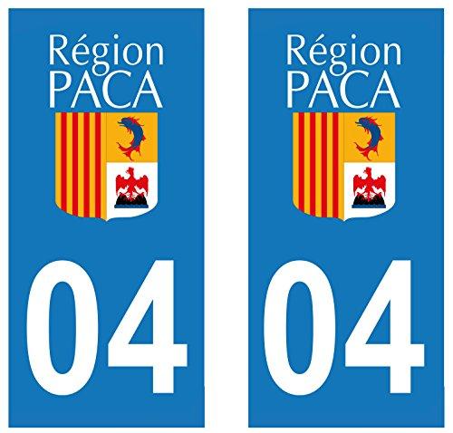 supstick 2 STICKERS AUTOCOLLANT PLAQUE IMMATRICULATION DEPT 04 Provence-Alpes-Côte d’Azur format rectangulaire - supstick.fr