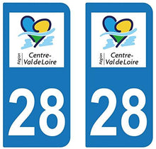 supstick 2 STICKERS AUTOCOLLANT PLAQUE IMMATRICULATION DEPT 28 region Centre-Val de Loire - supstick.fr