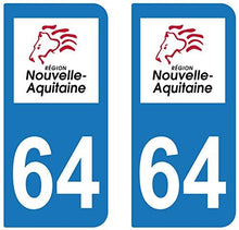 supstick 2 STICKERS AUTOCOLLANT PLAQUE IMMATRICULATION DEPT 64 Nouvelle-Aquitaine - supstick.fr