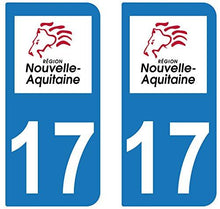 supstick 2 STICKERS AUTOCOLLANT PLAQUE IMMATRICULATION DEPT 17 Nouvelle-Aquitaine - supstick.fr