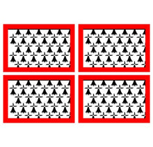 Supstick Lot de 4 Autocollants Stickers Drapeau de département région française Nouvelle-aquitaine Format 12x8cm