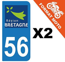 supstick 2 Stickers Autocollant Plaque IMMATRICULATION Moto DEPT 56 Région Bretagne - supstick.fr