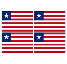 Supstick Lot de 4 Autocollants Stickers Drapeau de Pays Nation Liberia Format 12x8cm