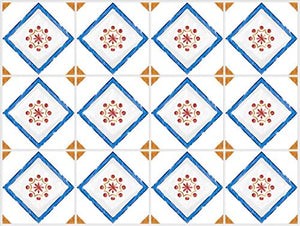 Planche de 12 Adhésif Carrelage - décoration de carreaux - 36 pièces plastifié en mat - mosaïque blanc - format 10x10cm par pièce