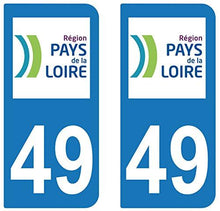 supstick 2 STICKERS AUTOCOLLANT PLAQUE IMMATRICULATION DEPT 49 Région Pays de la Loire - supstick.fr