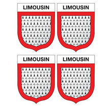 Supstick Lot de 4 Autocollants Stickers Blason de région département Limousin Format 5x4cm - supstick.fr