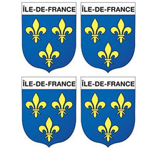 Supstick Lot de 4 Autocollants Stickers Blason de région département Île de France Format 5x4cm - supstick.fr