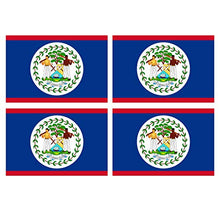 Supstick Lot de 4 Autocollants Stickers Drapeau de Pays Nation bélize Format 12x8cm