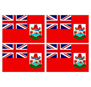 Supstick Lot de 4 Autocollants Stickers Drapeau de Pays Nation Bermudes Format 6x4cm