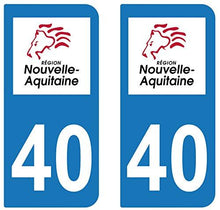 supstick 2 STICKERS AUTOCOLLANT PLAQUE IMMATRICULATION DEPT 40 Nouvelle-Aquitaine - supstick.fr
