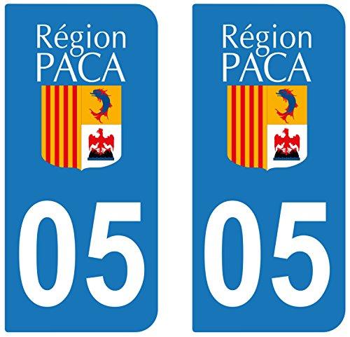 supstick 2 STICKERS AUTOCOLLANT PLAQUE IMMATRICULATION DEPT 05 Provence-Alpes-Côte d’Azur - supstick.fr