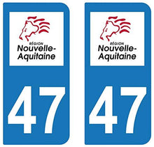 supstick 2 STICKERS AUTOCOLLANT PLAQUE IMMATRICULATION DEPT 47 Nouvelle-Aquitaine - supstick.fr