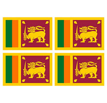 Supstick Lot de 4 Autocollants Stickers Drapeau de Pays Nation sri Lanka Format 12x8cm