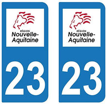 supstick 2 STICKERS AUTOCOLLANT PLAQUE IMMATRICULATION DEPT 23 Nouvelle-Aquitaine - supstick.fr
